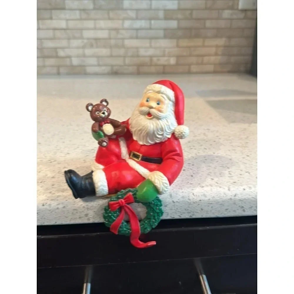 Vintage Stocking Hangers‎ – Snowman and Santa   Bn